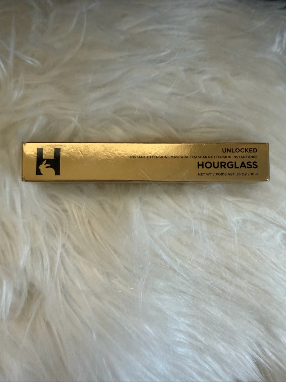 Hourglass Unlocked Instant Extensions Mascara in Metallic Gold Box- Espresso